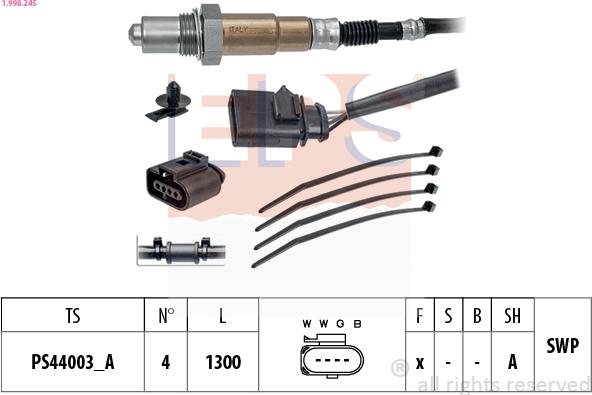 EPS 1.998.245 - Lambda andur parts5.com