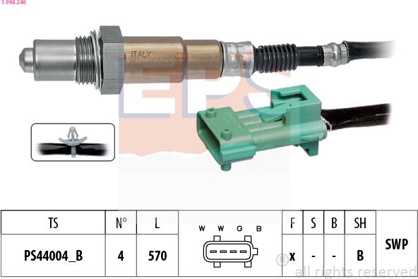 EPS 1.998.246 - Αισθητήρας λάμδα parts5.com