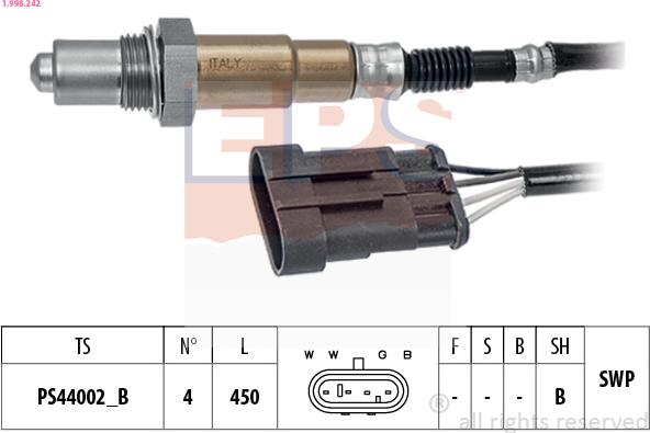 EPS 1.998.242 - Sonda lambda parts5.com