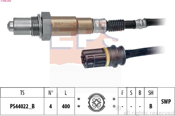 EPS 1.998.284 - Lambda Sensor parts5.com