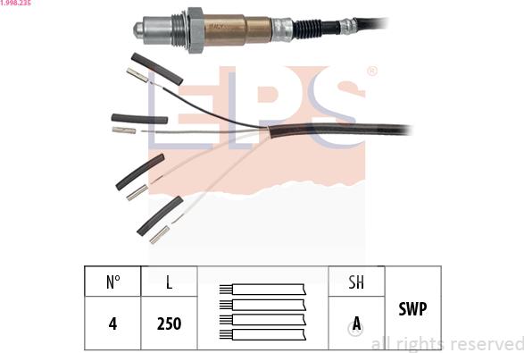 EPS 1.998.235 - Lambda sensörü parts5.com