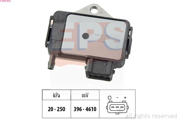 EPS 1.993.016 - Sensor de presión de aire, adaptación a la altura parts5.com