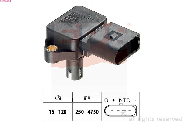 EPS 1.993.084 - Sensor de presión de aire, adaptación a la altura parts5.com