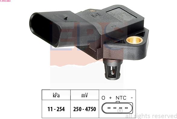 EPS 1.993.083 - Air Pressure Sensor, height adaptation parts5.com