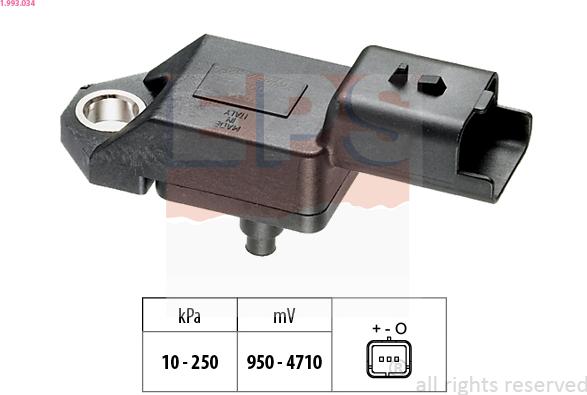 EPS 1.993.034 - Sensor de presión de aire, adaptación a la altura parts5.com