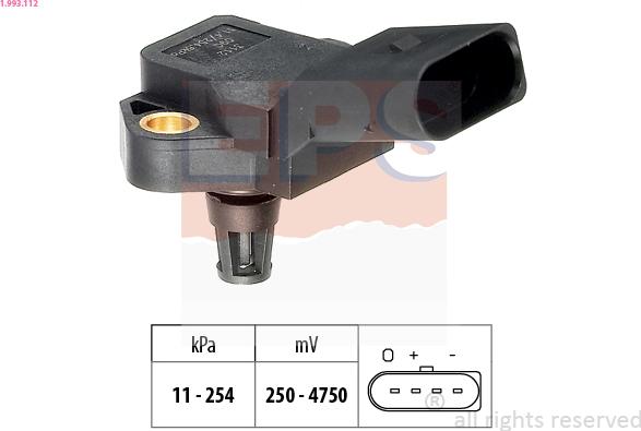 EPS 1.993.112 - Sensor de presión de aire, adaptación a la altura parts5.com