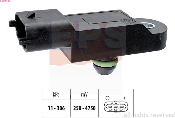 EPS 1.993.121 - Czujnik ciśnienia powietrza, adaptacja wysokościowa parts5.com