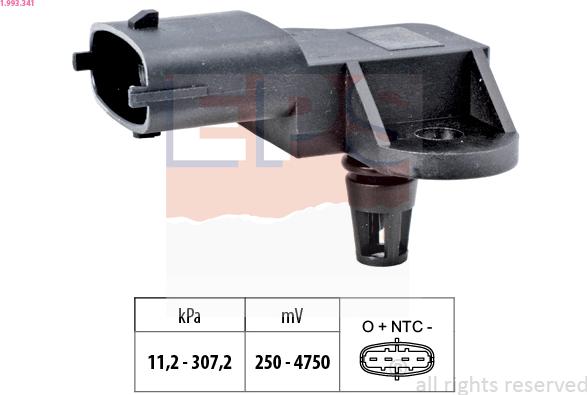 EPS 1.993.341 - Air Pressure Sensor, height adaptation parts5.com