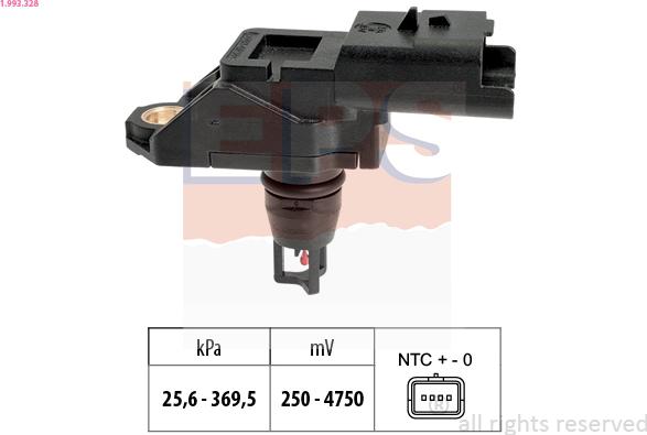 EPS 1.993.328 - Czujnik ciśnienia powietrza, adaptacja wysokościowa parts5.com