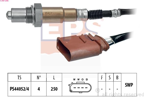 EPS 1.997.595 - Αισθητήρας λάμδα parts5.com