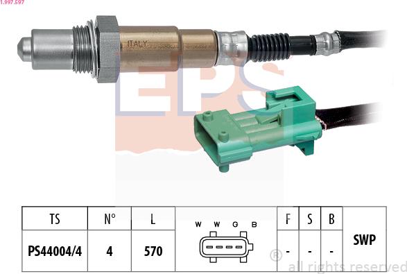 EPS 1.997.597 - Lambda-sonda parts5.com