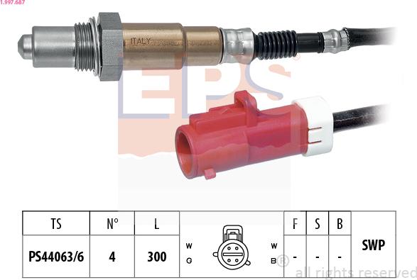 EPS 1.997.687 - Lambda sonda parts5.com