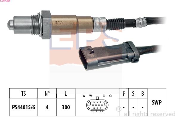 EPS 1.997.281 - Lambda-sonda parts5.com