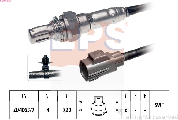 EPS 1.997.763 - Lambda Sensor parts5.com