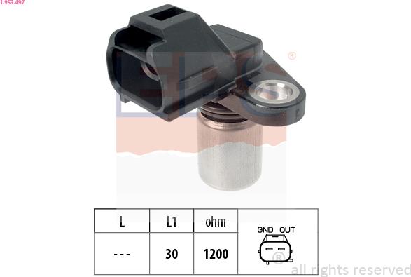 EPS 1.953.497 - Sensor, camshaft position parts5.com