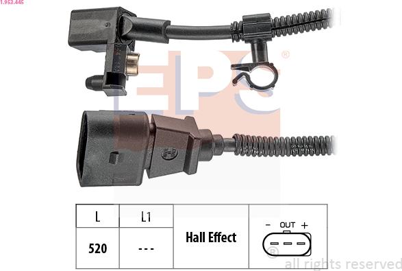 EPS 1.953.445 - Sensor, crankshaft pulse parts5.com