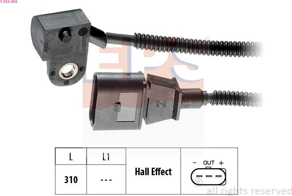 EPS 1.953.456 - Sensor, posición arbol de levas parts5.com