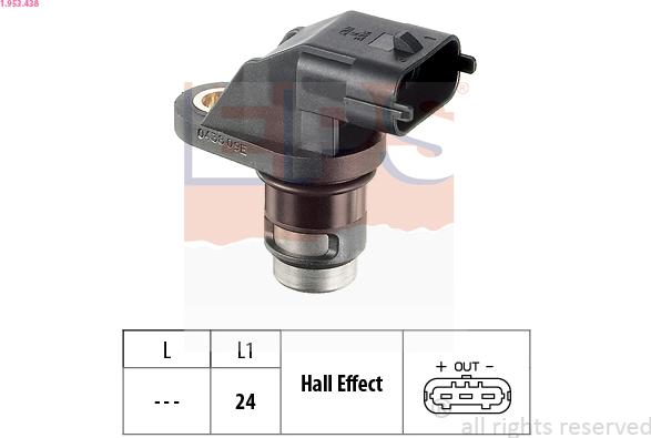 EPS 1.953.438 - Sensor, camshaft position parts5.com