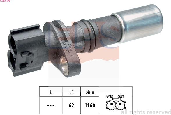 EPS 1.953.478 - Impulsgeber, Kurbelwelle parts5.com