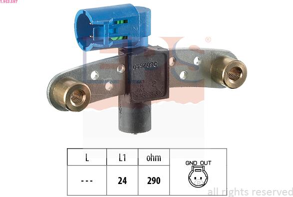 EPS 1.953.597 - Sensor, crankshaft pulse parts5.com