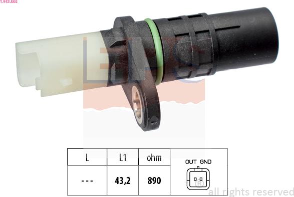 EPS 1.953.555 - Sensor, crankshaft pulse parts5.com