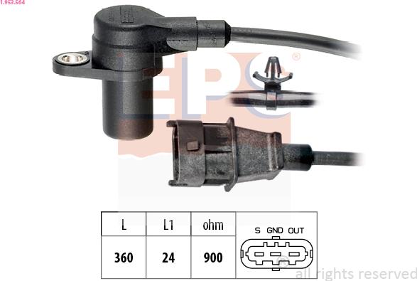 EPS 1.953.564 - Sensor, crankshaft pulse parts5.com