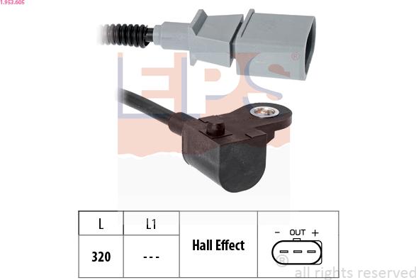 EPS 1.953.605 - Sensor, camshaft position parts5.com