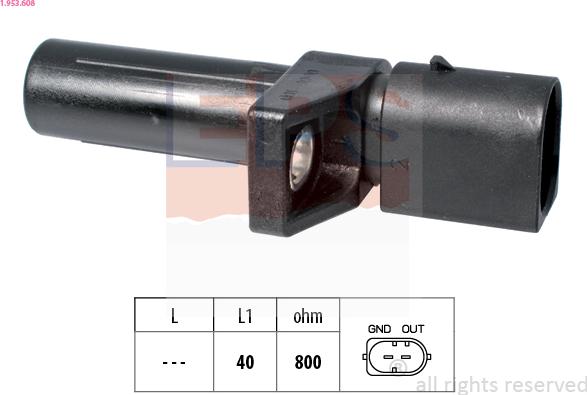 EPS 1.953.608 - Sensor, crankshaft pulse parts5.com