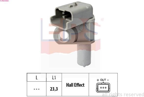 EPS 1.953.632 - Sensor, posición arbol de levas parts5.com