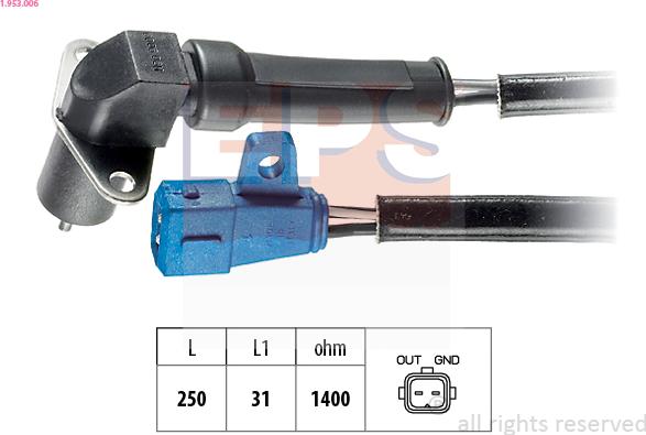 EPS 1.953.006 - Senzor impulsuri, arbore cotit parts5.com