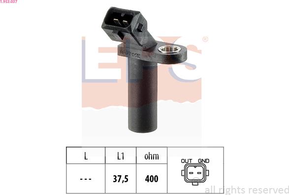 EPS 1.953.037 - Capteur d'angle, vilebrequin parts5.com