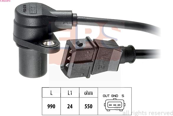 EPS 1.953.073 - Sensor, crankshaft pulse parts5.com