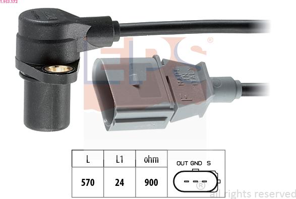 EPS 1.953.172 - Sensor, crankshaft pulse parts5.com