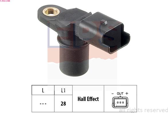 EPS 1.953.348 - Sensor, camshaft position parts5.com