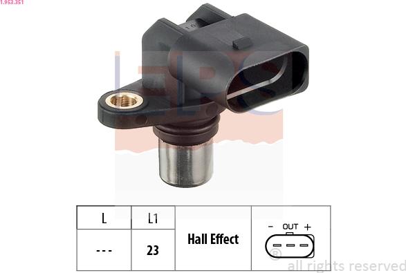 EPS 1.953.351 - Sensor, posición arbol de levas parts5.com