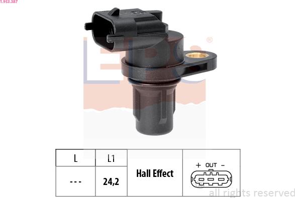 EPS 1.953.387 - Sensör, eksantrik mili pozisyonu parts5.com