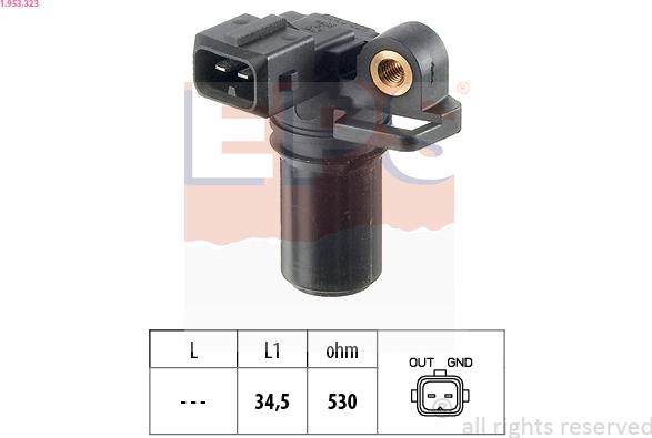 EPS 1.953.323 - Sensor, crankshaft pulse parts5.com