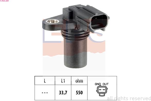 EPS 1.953.281 - Sensor, camshaft position parts5.com