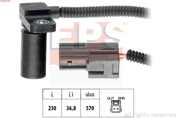 EPS 1.953.233 - Sensor de revoluciones, caja automática parts5.com
