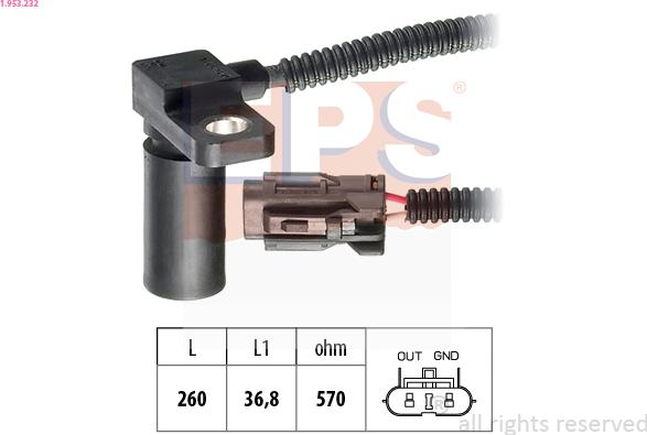 EPS 1.953.232 - Sensor de revoluciones, caja automática parts5.com