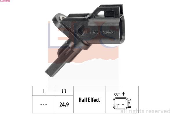 EPS 1.960.001 - Senzor,turatie roata parts5.com