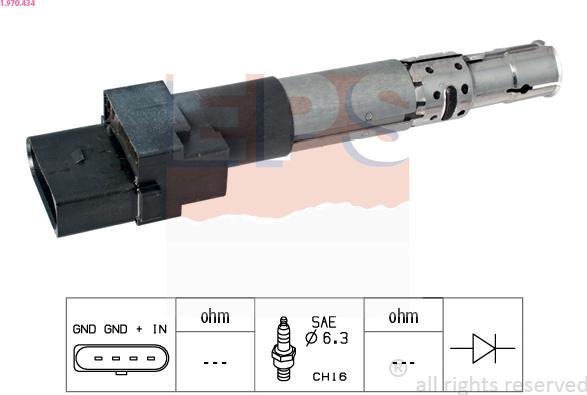 EPS 1.970.434 - Bobina de encendido parts5.com