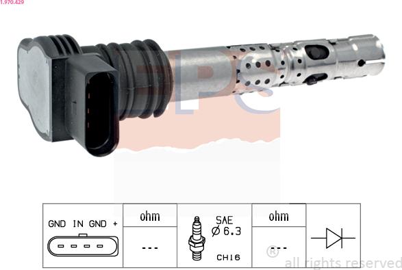 EPS 1.970.429 - Sytytyspuola parts5.com