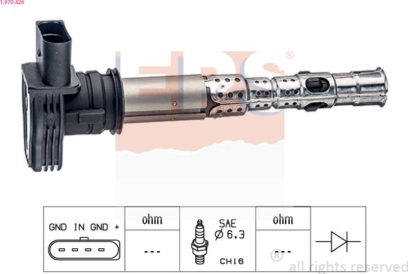 EPS 1.970.426 - Bobina de encendido parts5.com