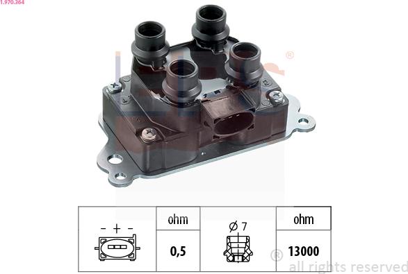 EPS 1.970.364 - Ignition Coil parts5.com