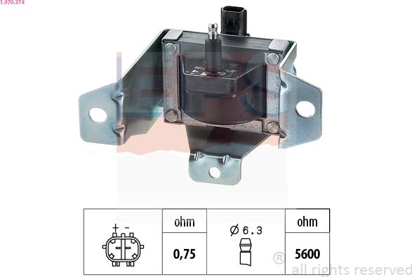 EPS 1.970.374 - Bobina de encendido parts5.com