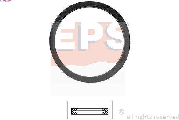 EPS 1.890.569 - Gasket, thermostat parts5.com