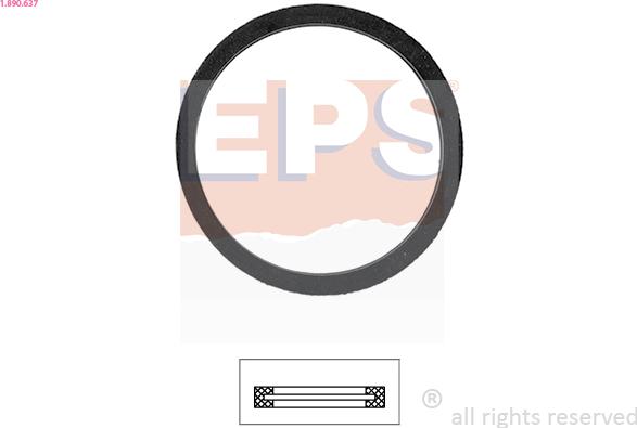 EPS 1.890.637 - Gasket, thermostat parts5.com