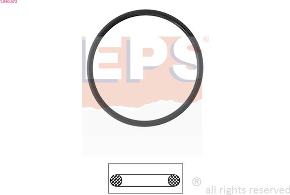 EPS 1.890.672 - Gasket, thermostat parts5.com