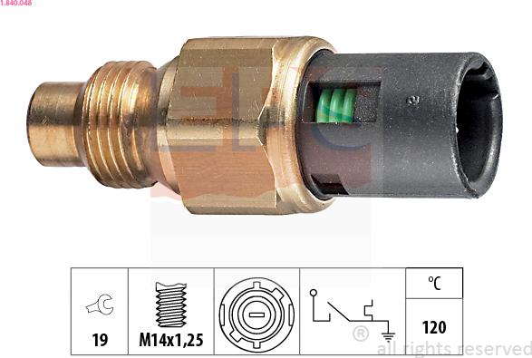 EPS 1.840.048 - Sensor, coolant temperature parts5.com